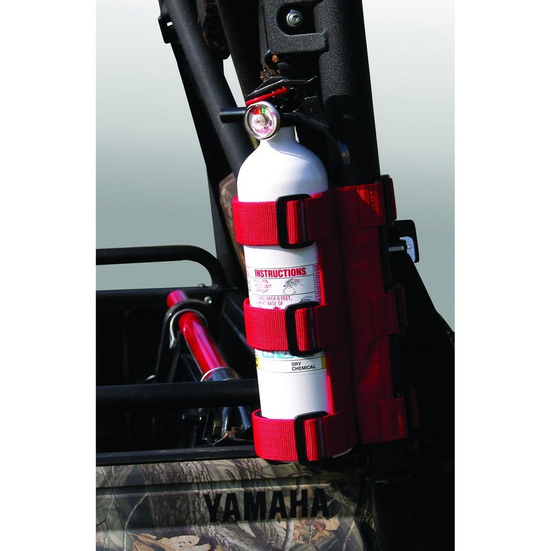 Rugged Ridge Fire Extinguisher Holder | Nylon, Red | 63305.20 | Fits zNONE